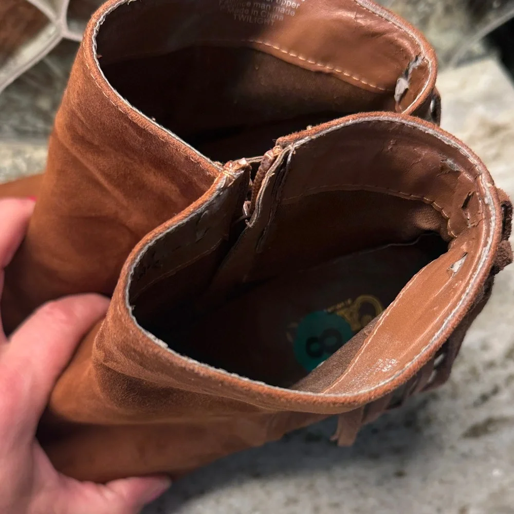 Carlos Santana Suede Fringe Ankle Booties  western  festival Coachella western🦋 - Picture 4 of 6